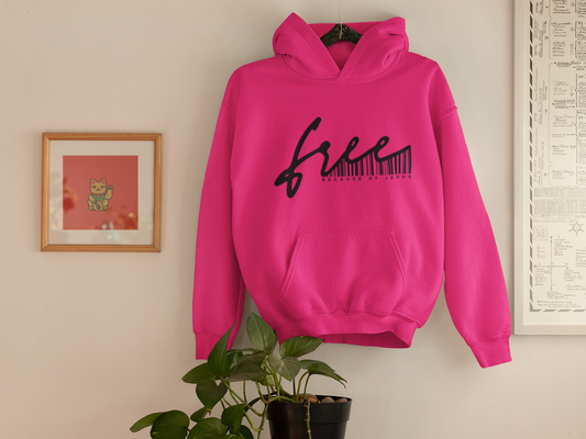 Free Because of Jesus Hoodie (PINK AND BLACK)